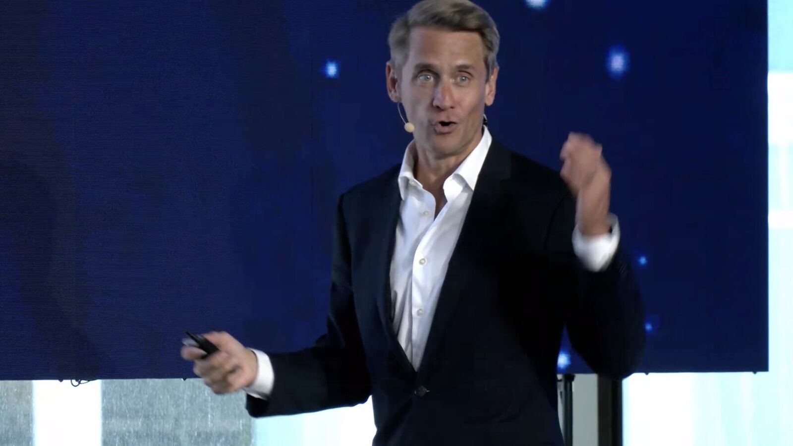 Adam Franklin speaking at the PMX Conference